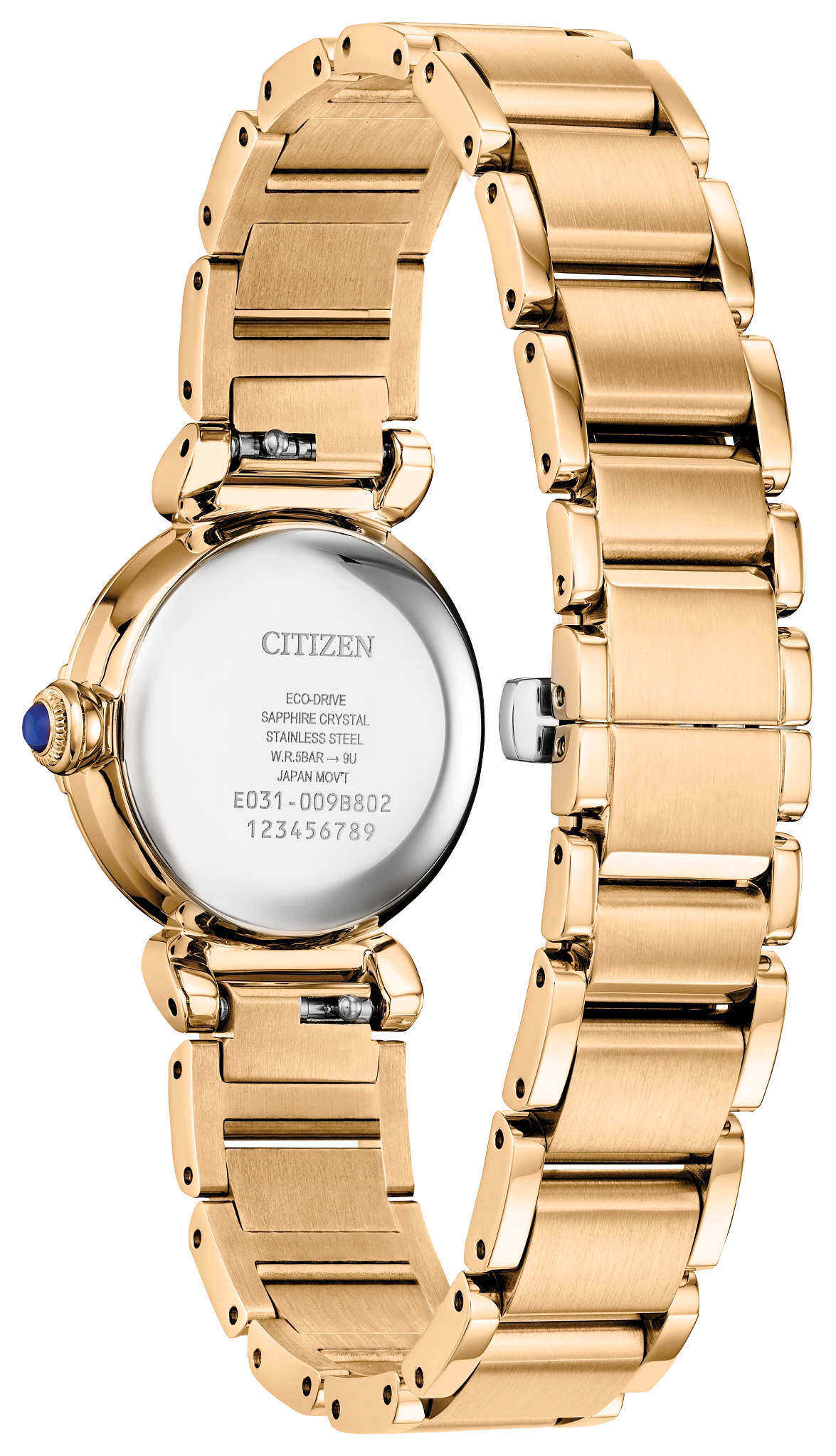 Citizen L Mae Green Dial Stainless Steel Bracelet EM1123-62X | CITIZEN